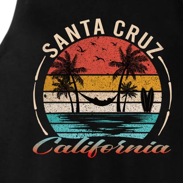 70s 80s In California City Santa Cruz Ladies Tri-Blend Wicking Tank