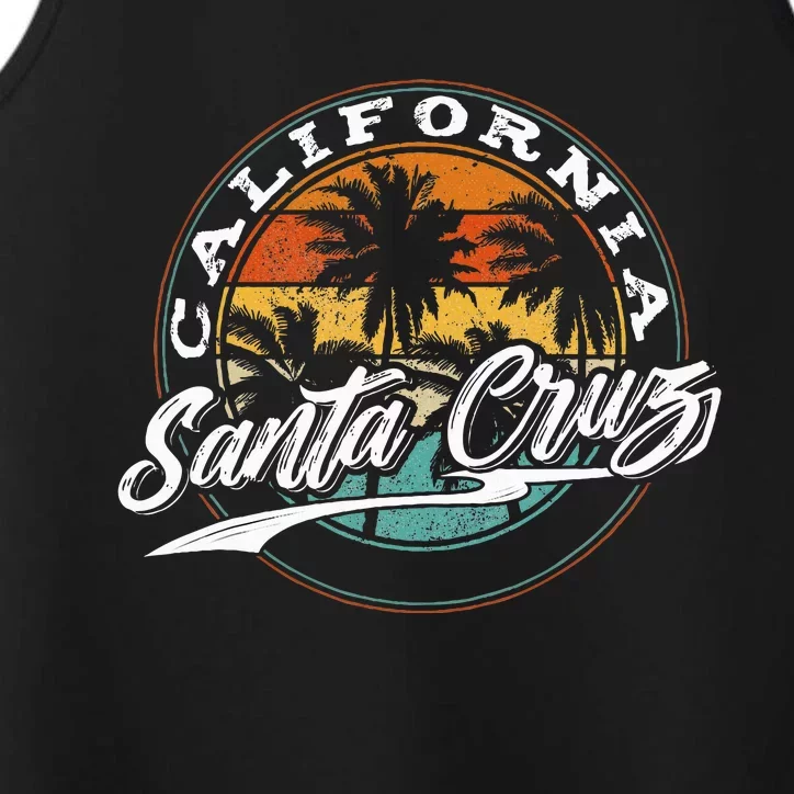 70s 80s In California City Santa Cruz Surfing Performance Tank