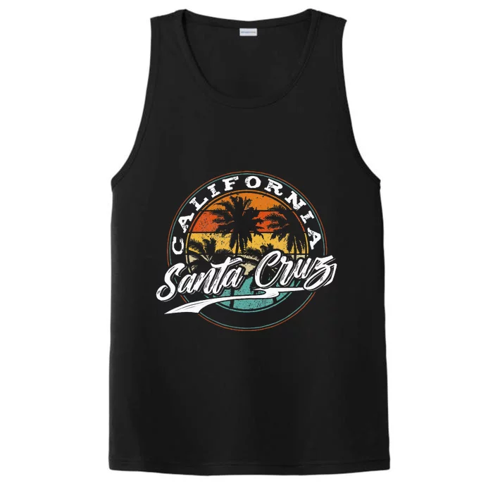 70s 80s In California City Santa Cruz Surfing Performance Tank