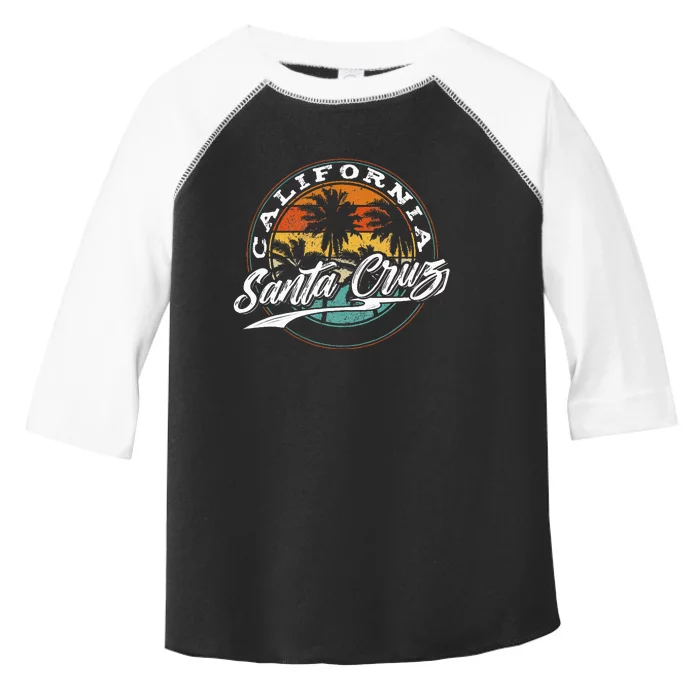 70s 80s In California City Santa Cruz Surfing Toddler Fine Jersey T-Shirt