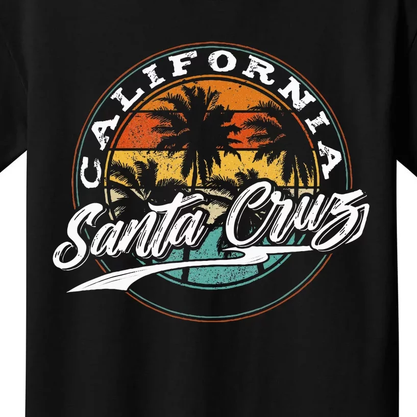 70s 80s In California City Santa Cruz Surfing Kids T-Shirt