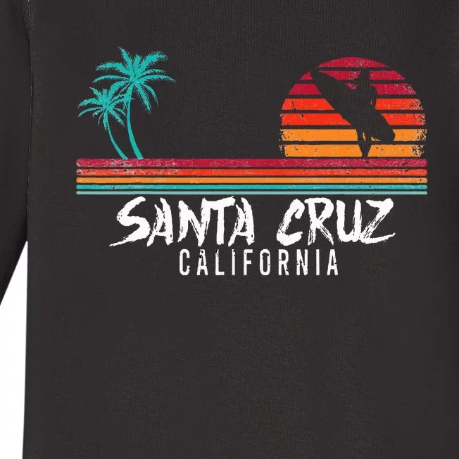 70er 80er In California City Santa Cruz Baby Long Sleeve Bodysuit