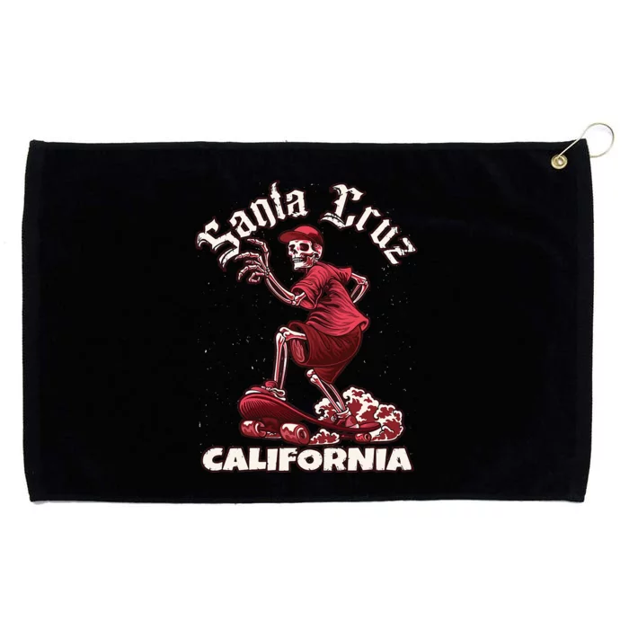 70s 80s in California city Santa Cruz Skeleton Surfing Grommeted Golf Towel