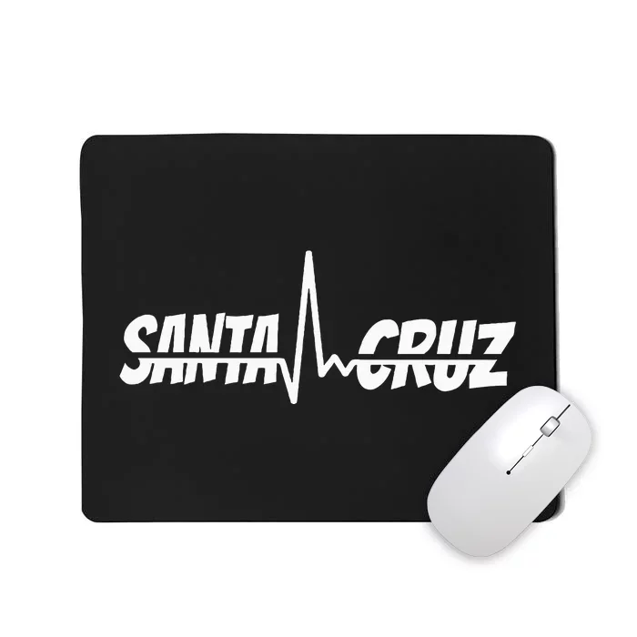 70s 80s In California City Santa Cruz Surfing Heart Rate Mousepad