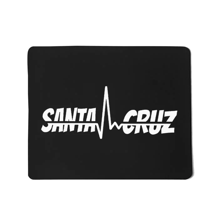 70s 80s In California City Santa Cruz Surfing Heart Rate Mousepad