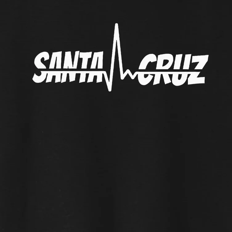 70s 80s In California City Santa Cruz Surfing Heart Rate Women's Crop Top Tee