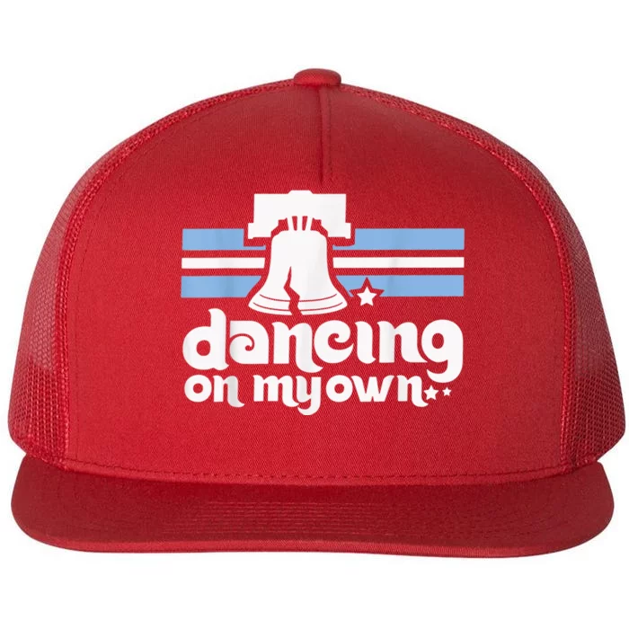 70s 80s Philly Dancing On My Own Philadelphia Baseball Flat Bill Trucker Hat