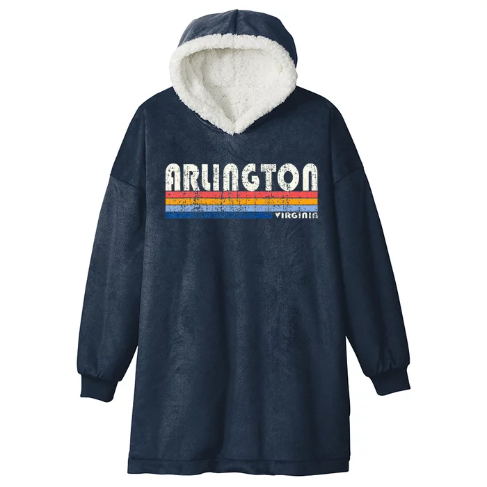 70s 80s Style Arlington Va Hooded Wearable Blanket