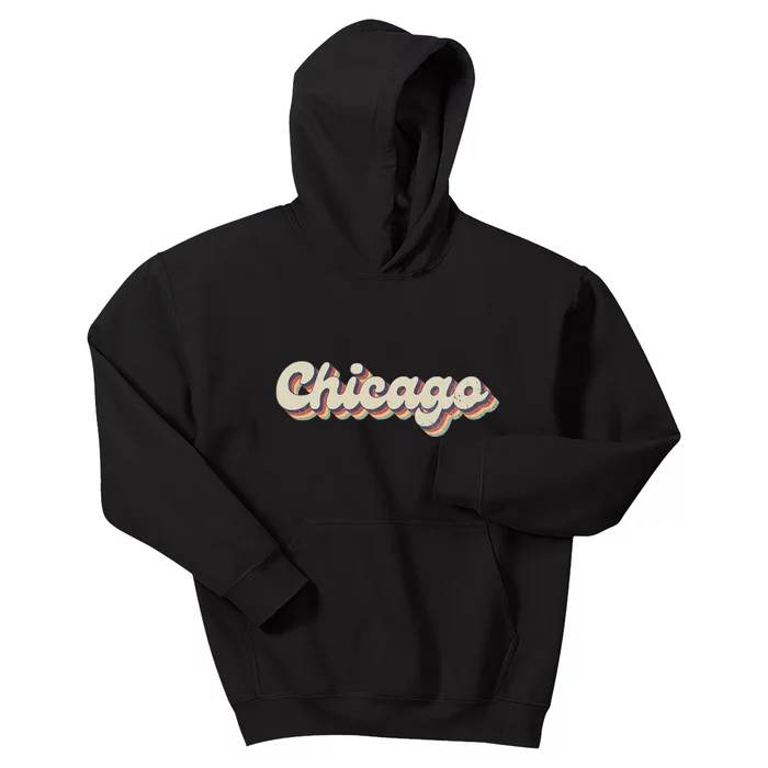 70s 80s USA City Vintage Chicago Kids Hoodie