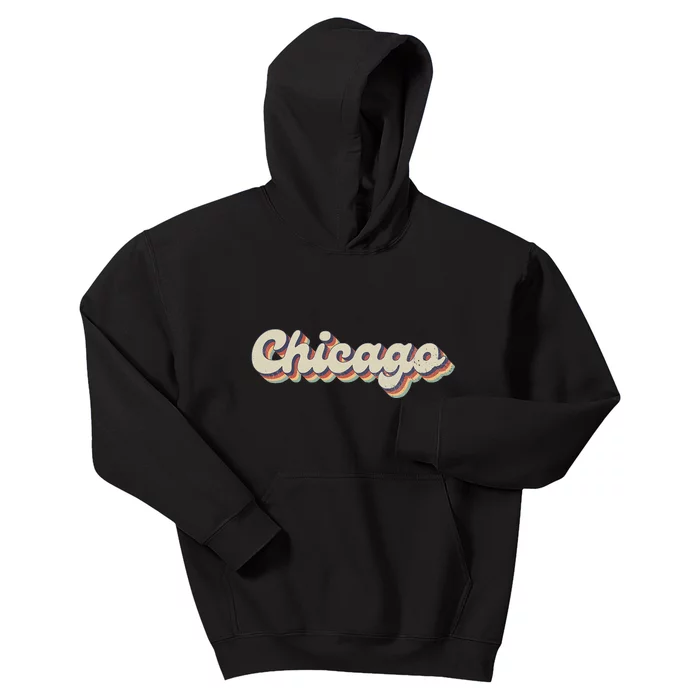 70S 80S Usa City Vintage Chicago Kids Hoodie