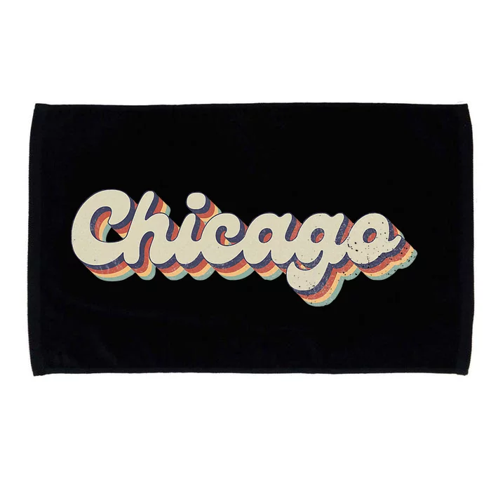 70S 80S Usa City Vintage Chicago Microfiber Hand Towel