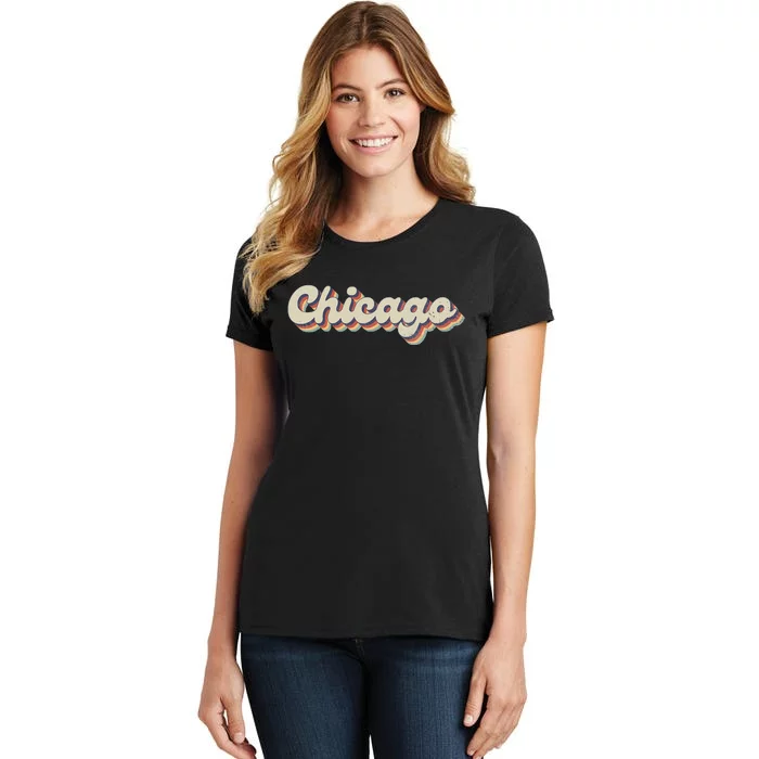 70S 80S Usa City Vintage Chicago Women's T-Shirt