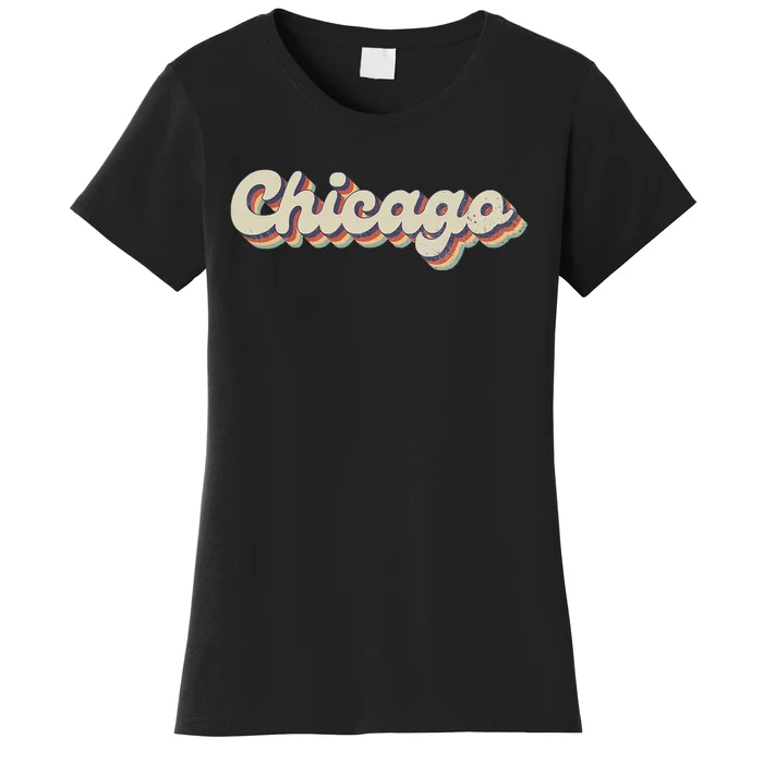 70S 80S Usa City Vintage Chicago Women's T-Shirt