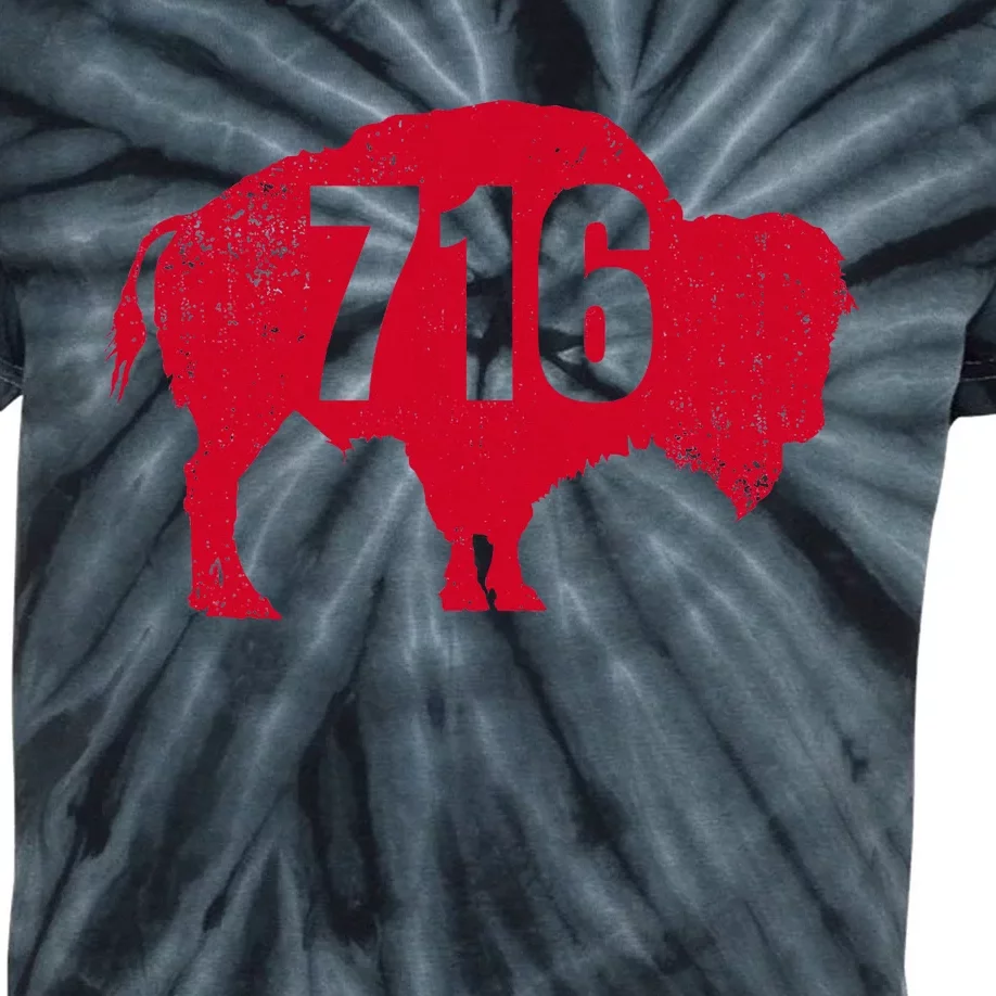 716 Area Code Buffalo New York Bflo Wny Kids Tie-Dye T-Shirt