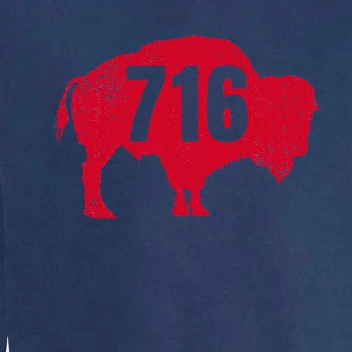 716 Area Code Buffalo New York Bflo Wny Garment-Dyed Sweatshirt