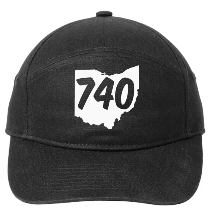 740 Area Code Ohio 7-Panel Snapback Hat