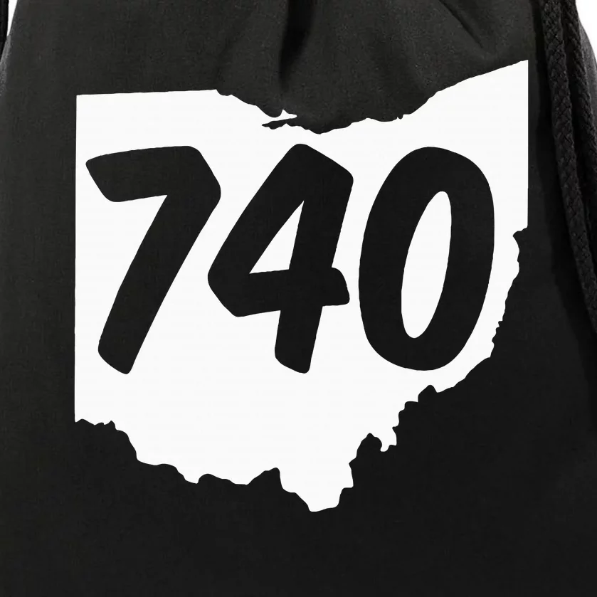 740 Area Code Ohio Drawstring Bag