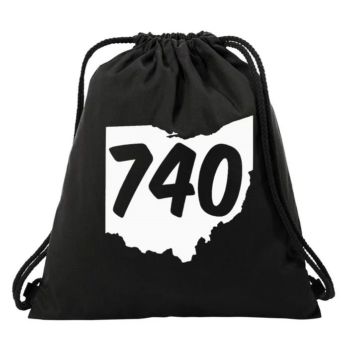 740 Area Code Ohio Drawstring Bag