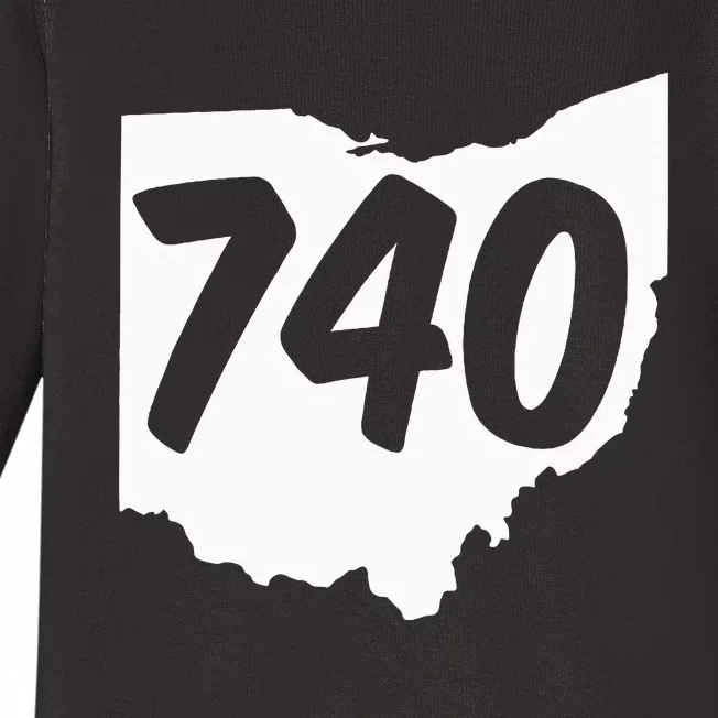 740 Area Code Ohio Baby Long Sleeve Bodysuit