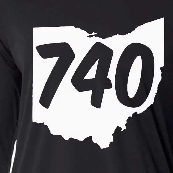 740 Area Code Ohio Cooling Performance Long Sleeve Crew