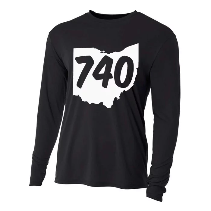 740 Area Code Ohio Cooling Performance Long Sleeve Crew