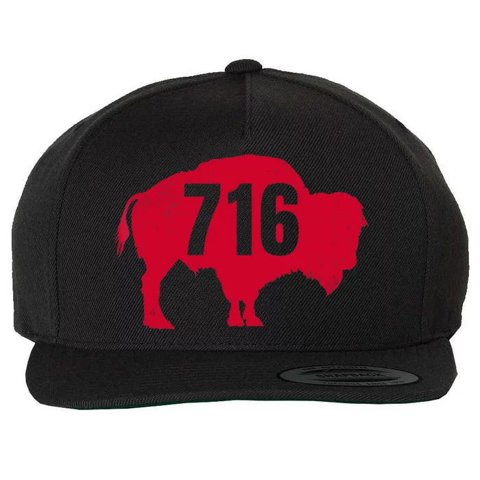 716 Area Code Buffalo New York Bflo Wny Meaningful Gift Wool Snapback Cap