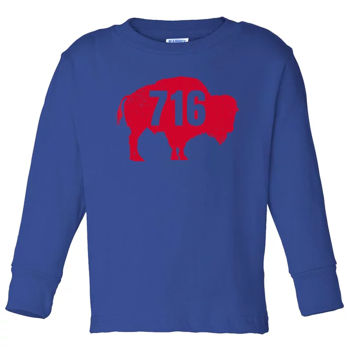 716 Area Code Buffalo New York Bflo Wny Meaningful Gift Toddler Long Sleeve Shirt