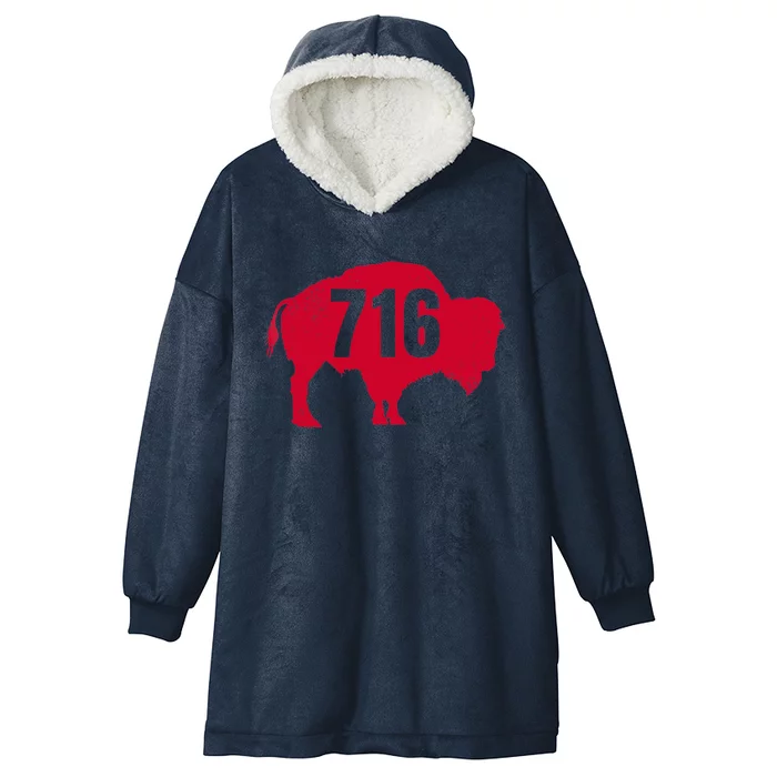 716 Area Code Buffalo New York Bflo Wny Meaningful Gift Hooded Wearable Blanket