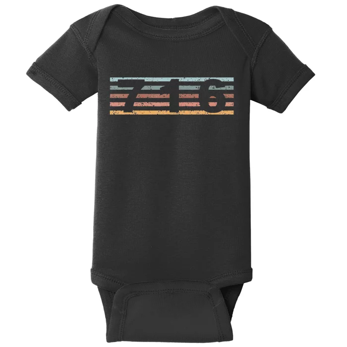 716 Area Code Retro New York Buffalo Baby Bodysuit