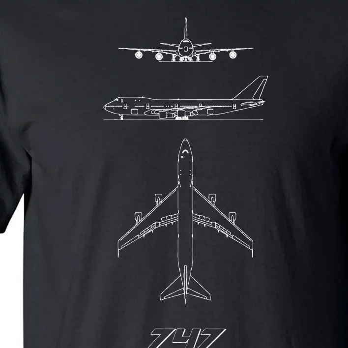 747 Aircraft Drawing Tall T-Shirt