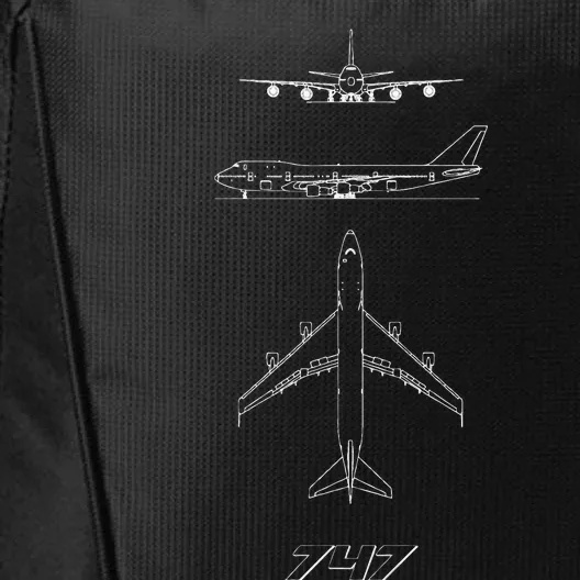 747 Aircraft Drawing City Backpack