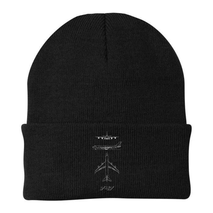 747 Aircraft Drawing Knit Cap Winter Beanie