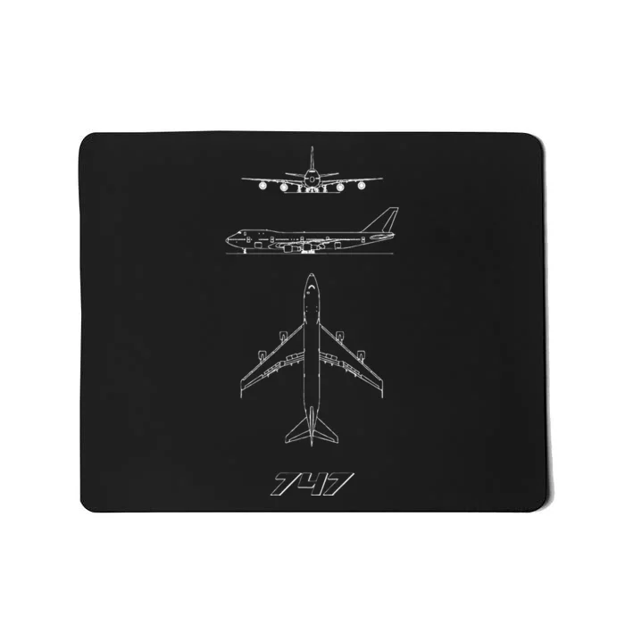 747 Aircraft Drawing Mousepad