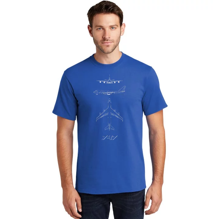 747 Aircraft drawing Tall T-Shirt