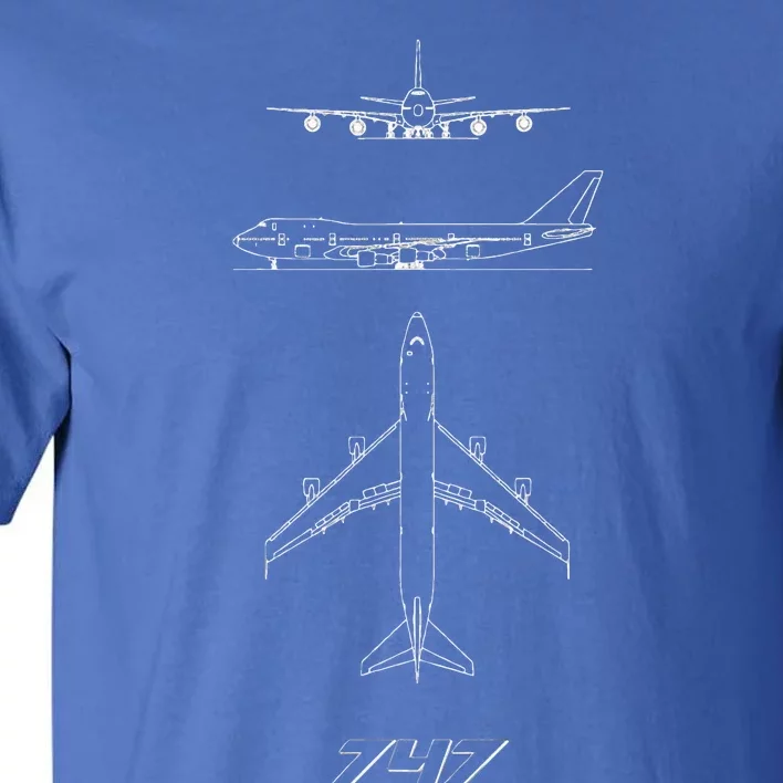 747 Aircraft drawing Tall T-Shirt