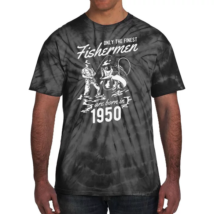 70th Birthday 1950 Fishing Tie-Dye T-Shirt