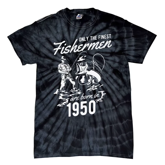 70th Birthday 1950 Fishing Tie-Dye T-Shirt