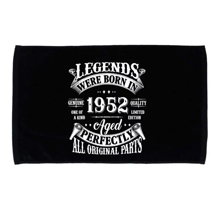 72nd Birthday 72 Years Old Vintage Legends Born In 1952 Microfiber Hand Towel