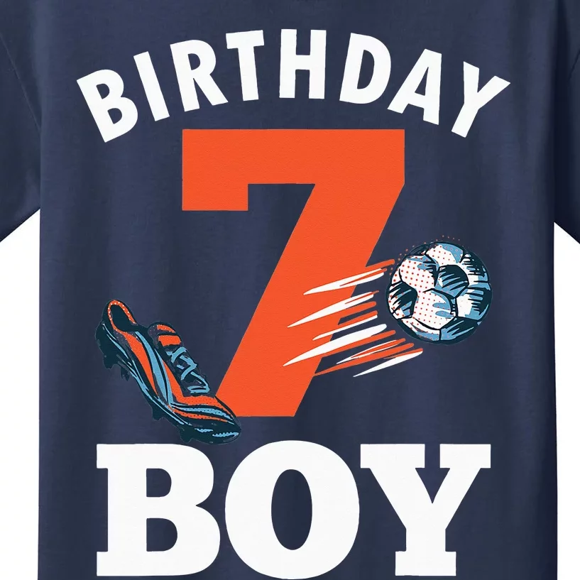 7th Birthday 7 Years Old Soccer Ball Kids T-Shirt