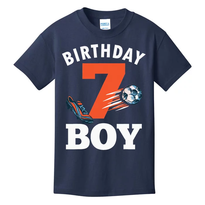 7th Birthday 7 Years Old Soccer Ball Kids T-Shirt