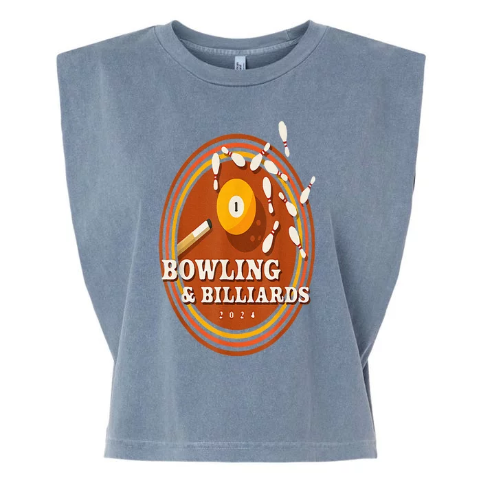 70s Bowling And Billiards Garment-Dyed Women's Muscle Tee