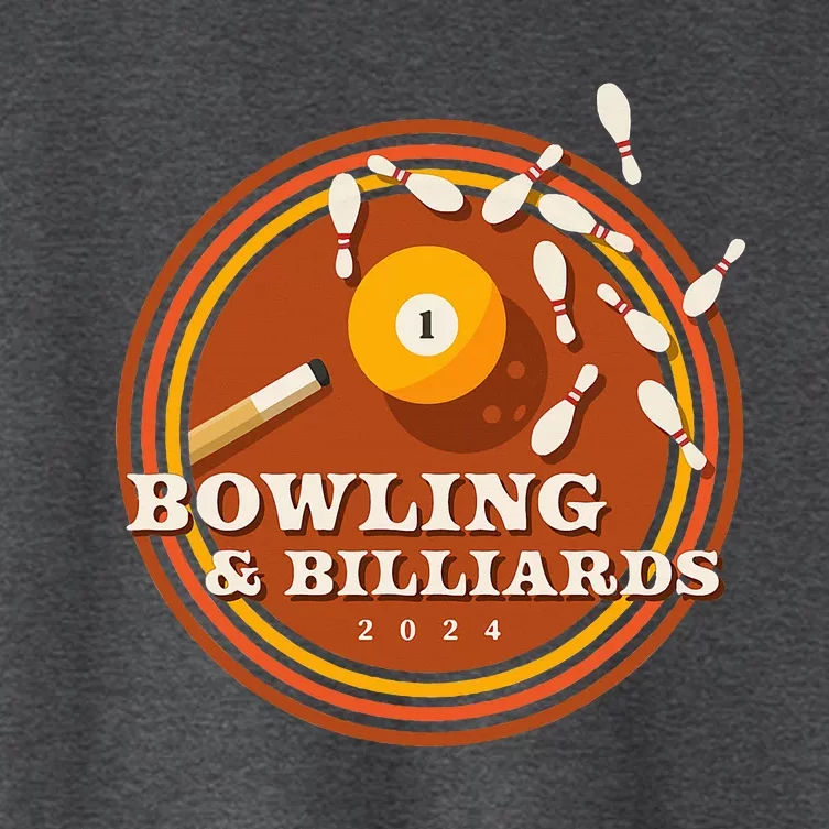 70s Bowling And Billiards Women's Crop Top Tee