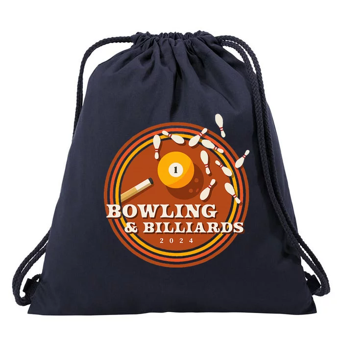 70s Bowling And Billiards Drawstring Bag