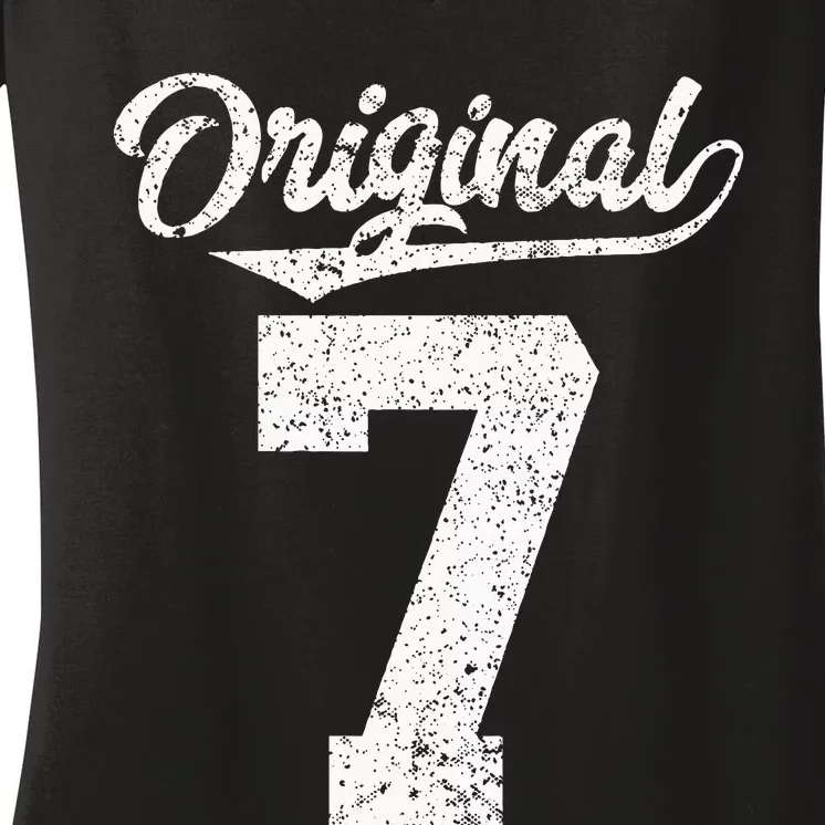 7th Birthday And Original Seven Women's V-Neck T-Shirt