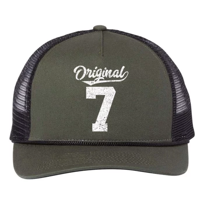 7th Birthday And Original Seven Retro Rope Trucker Hat Cap