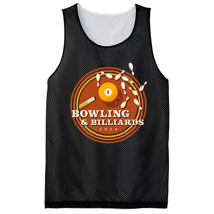 70s Bowling And Billiards Mesh Reversible Basketball Jersey Tank