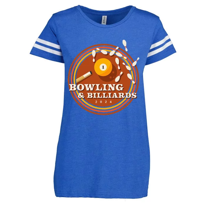 70s Bowling And Billiards Enza Ladies Jersey Football T-Shirt