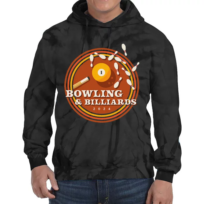 70s Bowling And Billiards Tie Dye Hoodie