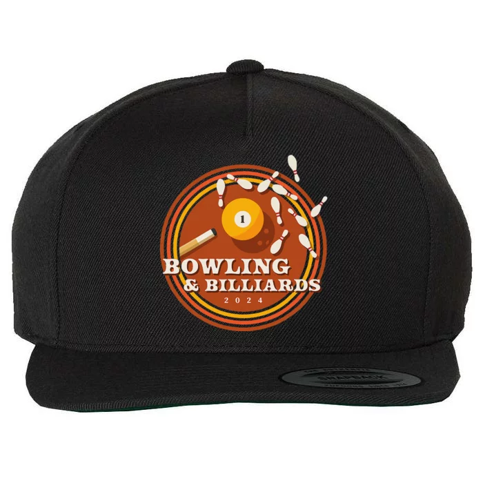 70s Bowling And Billiards Wool Snapback Cap