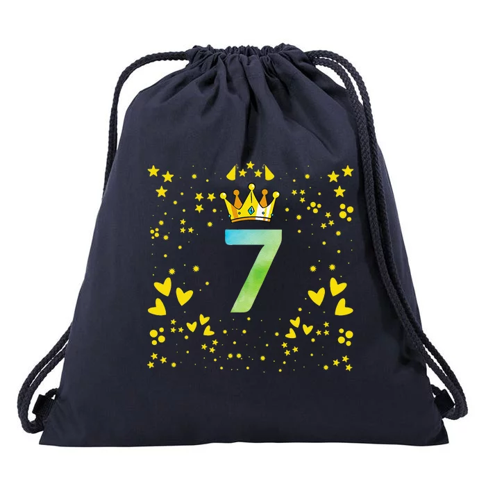 7th Birthday Anniversaries Drawstring Bag